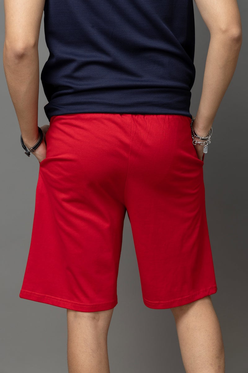 Go Devil Red Casual Shorts For Men - Image 3